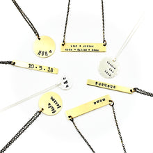 Personalized Necklace - Horizontal Bar