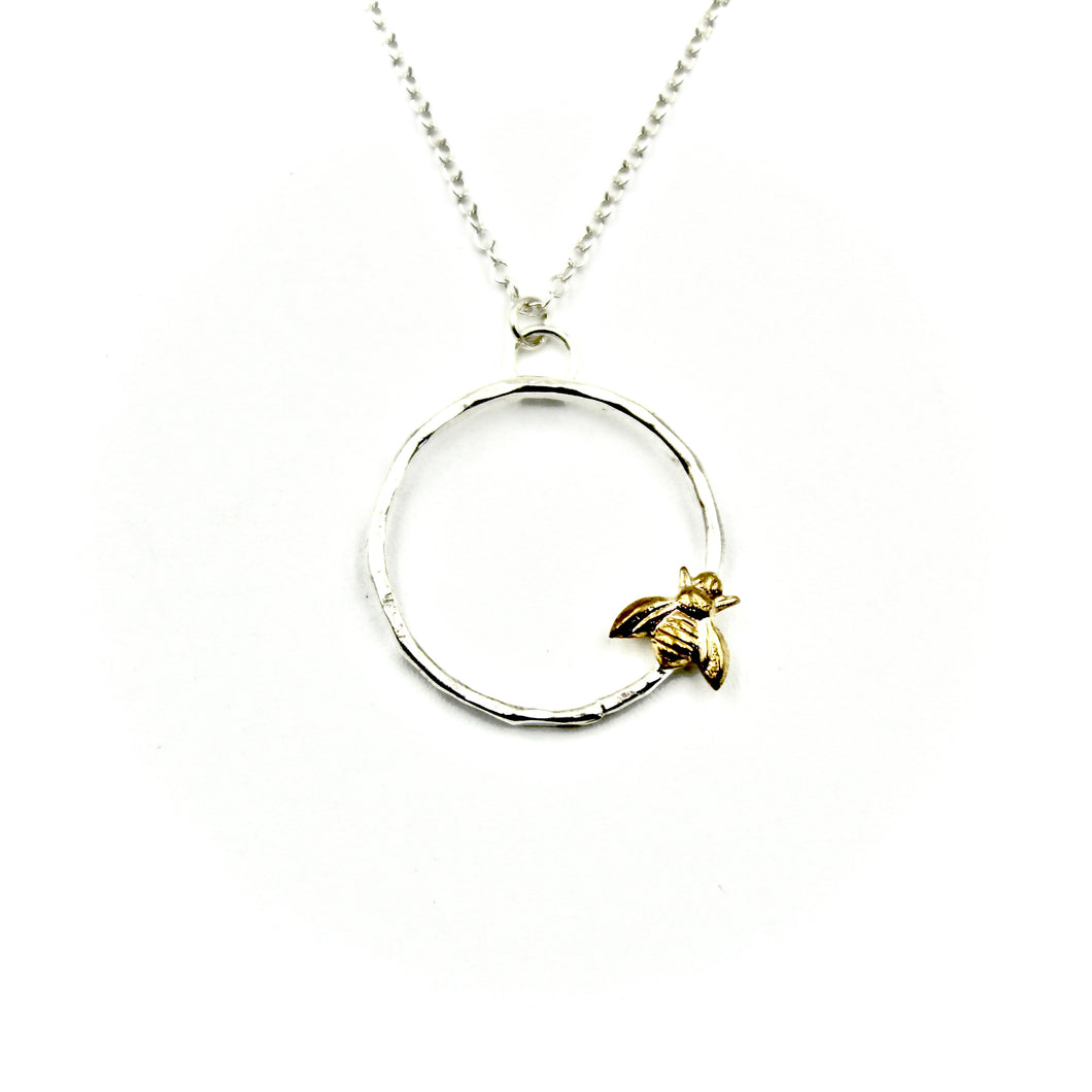 Bee Circle Necklace