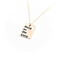 Focus One The Good Rectangle Rose Gold-Filled Necklace